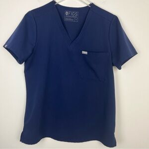 FIGS Catarina One-Pocket Scrub Top Navy Medium